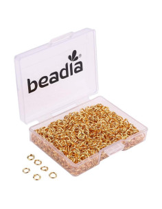 Anillas Abiertas Doradas Beadia 0.6x4mm 1000pcs Joyería DIY