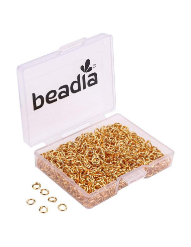 Anillas Abiertas Doradas Beadia 0.6x4mm 1000pcs Joyería DIY