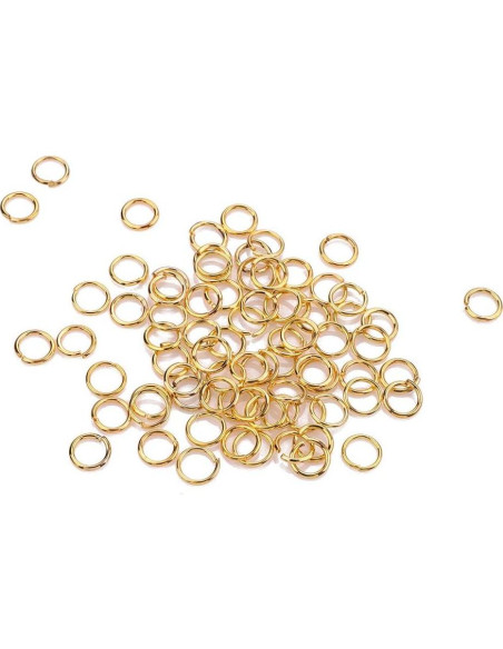 Anillas Abiertas Doradas Beadia 0.6x4mm 1000pcs Joyería DIY