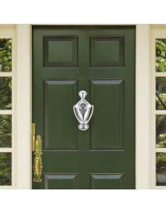 Aldaba de puerta Housoutil con mirilla y visor 160 latón antiguo 2