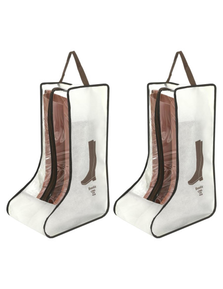 2 Bolsas de Almacenamiento para Botas Beige - Protección y Organización