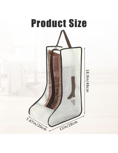 2 Bolsas de Almacenamiento para Botas Beige - Protección y Organización