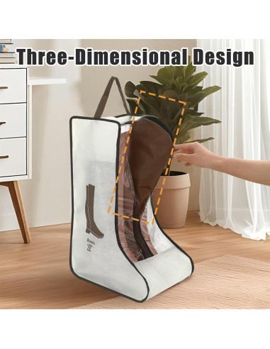 2 Bolsas de Almacenamiento para Botas Beige - Protección y Organización