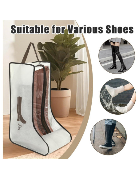 2 Bolsas de Almacenamiento para Botas Beige - Protección y Organización