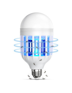 Bombilla Zapper de Insectos Forhimn LED Blanca 2 en 1