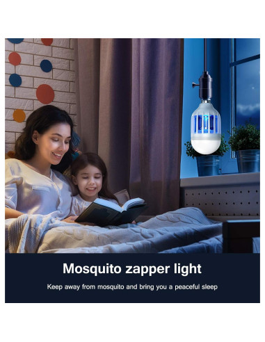 Bombilla Zapper de Insectos Forhimn LED Blanca 2 en 1