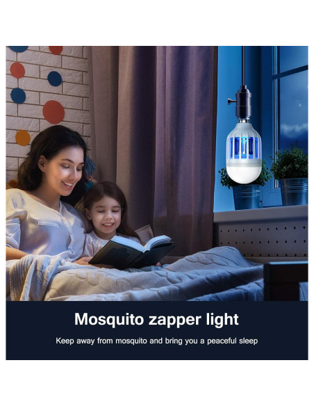 Bombilla Zapper de Insectos Forhimn LED Blanca 2 en 1