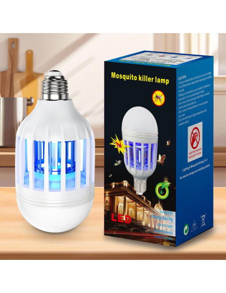Bombilla Zapper de Insectos Forhimn LED Blanca 2 en 1