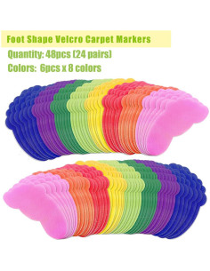 Marcadores de Alfombra Unixing 48PCS en Forma de Pie Nylon 2