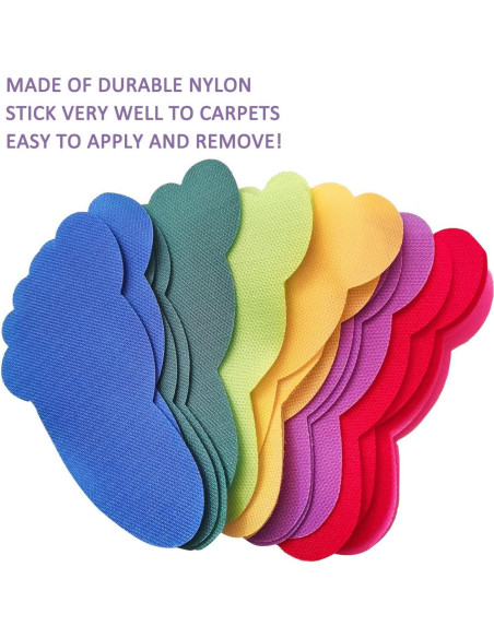 Marcadores de Alfombra Unixing 48PCS en Forma de Pie Nylon Marcadores de Alfombra Unixing 48PCS en Forma de Pie Nylon