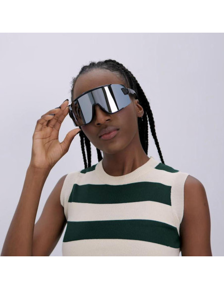 Gafas de sol Karsaer Vision Big Shield Rave unisex retro