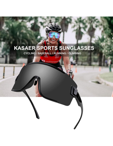 Gafas de sol Karsaer Vision Big Shield Rave unisex retro