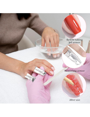 100 Pcs Removedor de Esmalte de Uñas en Gel Sliverdew