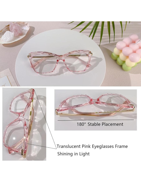 Montura de Gafas Cuadradas AOOLIA para Mujeres - Multicolor