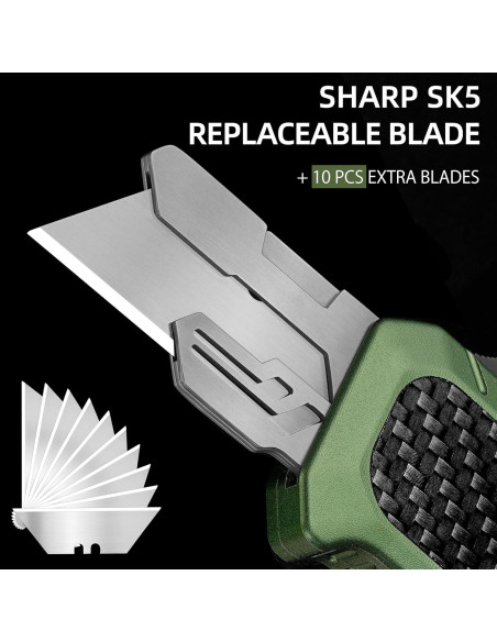 Cuchillo Utility NedFoss Pro Retráctil con 10 Hojas SK5