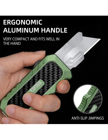 Cuchillo Utility NedFoss Pro Retráctil con 10 Hojas SK5