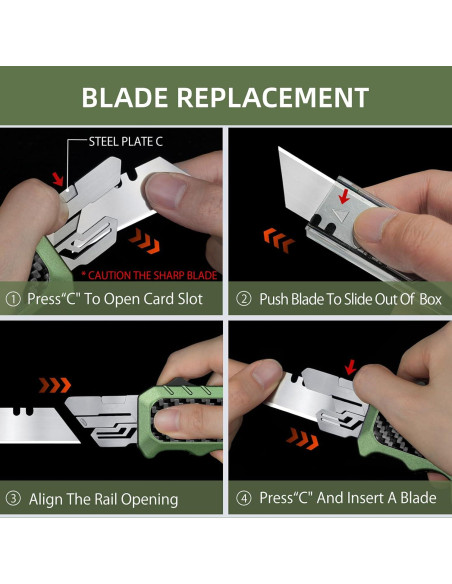 Cuchillo Utility NedFoss Pro Retráctil con 10 Hojas SK5