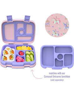 Bandeja Bentgo Kids Prints Unicornios - 5 Compartimentos 2