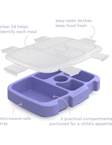 Bandeja Bentgo Kids Prints Unicornios - 5 Compartimentos