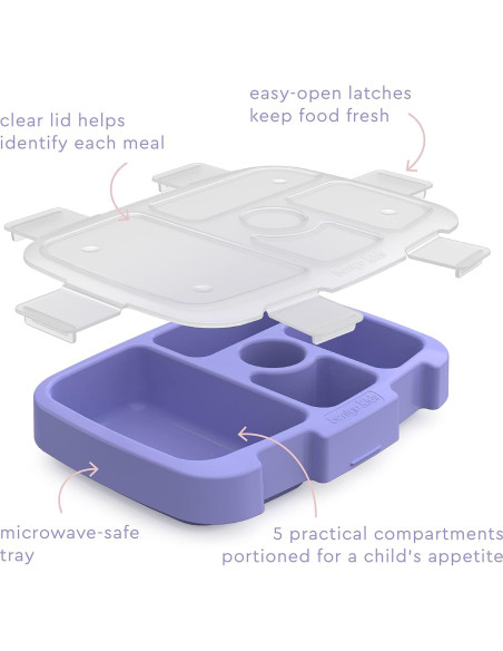 Bandeja Bentgo Kids Prints Unicornios - 5 Compartimentos