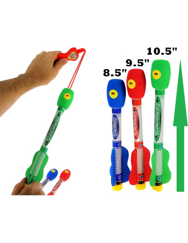 Cohetes Gritadores del Cielo JA-RU 3 Piezas con Lanzador