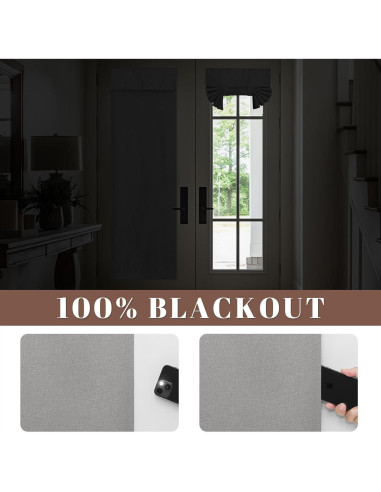 Cortina de Puerta StangH Gris 100% Opaca 66x102 cm