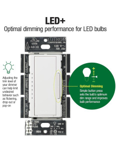 Interruptor Regulador Lutron Maestro LED+ 150W Almendra 2