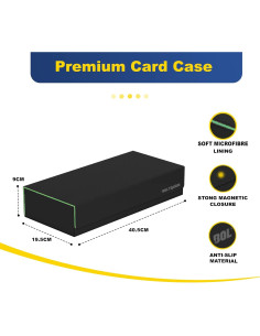 Caja de Almacenamiento de Cartas Boltquan - 550+ Cartas - Negro-Verde 2