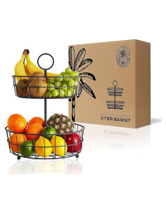 Canasta de Frutas de 2 Niveles Regal Trunk & Co. - Metal