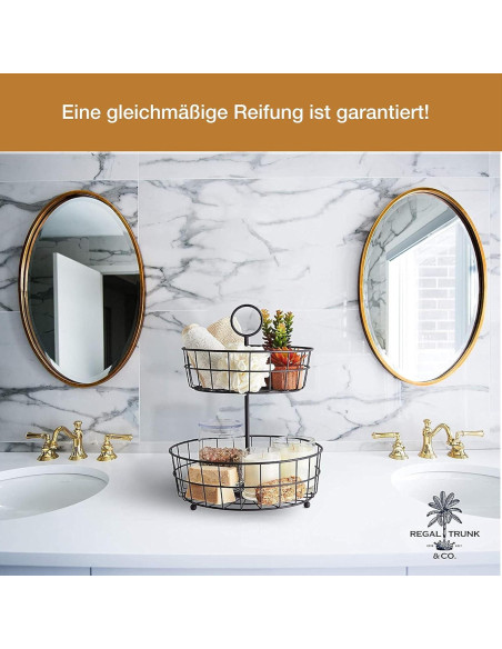 Canasta de Frutas de 2 Niveles Regal Trunk & Co. - Metal