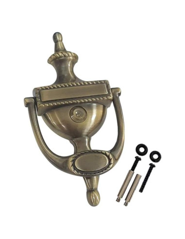 Agujero de puerta bronce macizo QCAA con visor 160 18.7 cm