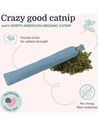 Juguete para Gatos Hepper Stick Catnip Kicker Azul - Orgánico