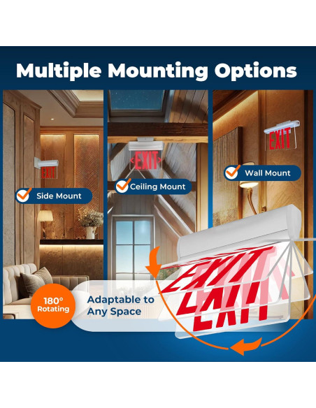 Señal de Salida Iluminada LFI Lights ELRT-R LED Rojo 30.8x24.8cm