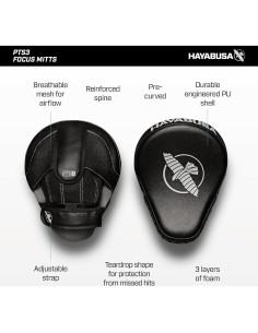 Guantes de Enfoque Hayabusa PTS 3 - Negro - 0.34 kg 2