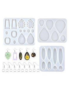 Kit de Fabricación de Joyería DIY Ksheria - Moldes de Resina y Ganchos