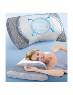Almohada Cervical Risron Ajustable Espuma de Memoria 1.76kg