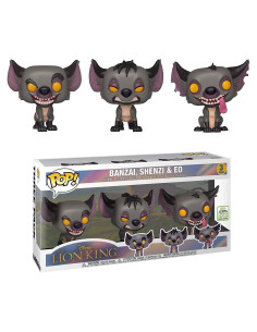Funko Pop! El Rey León - Paquete de 3 Hienas Banzai, Shenzi y Ed