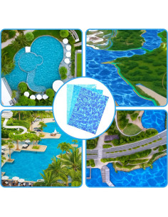 Pegatinas de Agua Ripple Telooco 6 Hojas Autoadhesivas 297x210mm 2