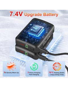 Calcetines Calentados Recargables Begleri 7.4V Unisex 45-71C 2