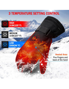 Guantes Térmicos Eléctricos SPRING SHOP 3.7V Impermeables 2