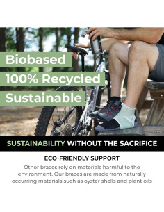 Férula para Tobillo CleanPrene - Soporte Biobasado Ajustable Verde 2