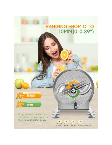 Cortadora de Verduras FOHERE SL-02 Acero Inoxidable 0-10mm Cortadora de Verduras FOHERE SL-02 Acero Inoxidable 0-10mm