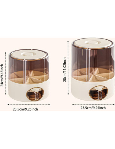 Cubo de Arroz Rotativo Liubalsenml 6 Compartimentos 23.5x28cm