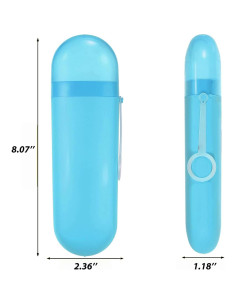 Estuche de Cepillo de Dientes de Viaje YKuzLx 2 Piezas - Púrpura y Azul 2