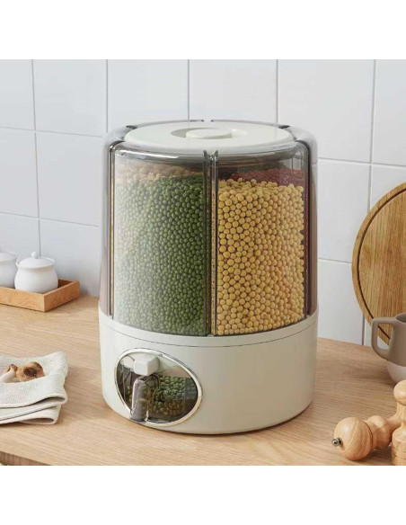 Cubo de Arroz Rotativo Liubalsenml 6 Compartimentos 23.5x28cm