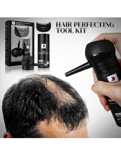 Fibra para Cabello Ralo TOPIBUITY Marrón Oscuro 3-en-1 2