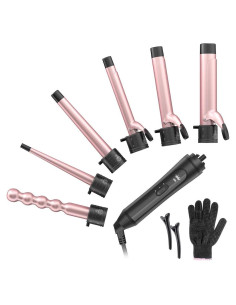 Plancha de Rizar 6 en 1 Uvistare con Barriles Cerámicos Intercambiables