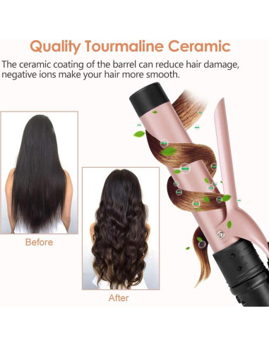 Plancha de Rizar 6 en 1 Uvistare con Barriles Cerámicos Intercambiables