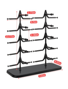 Soporte para Gafas DesignSter - Organizador Multifuncional Negro 2