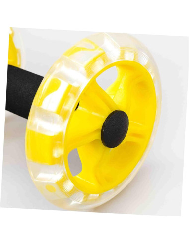 Rodillo Abdominal Kisangel Amarillo 14x20cm con Pesas de Mano